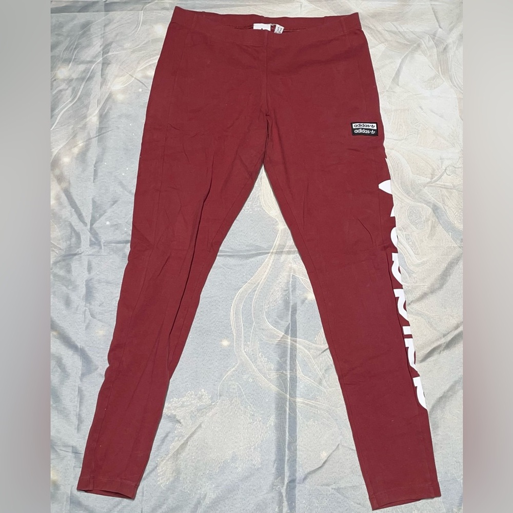 Adidas Women Maroon Leggings